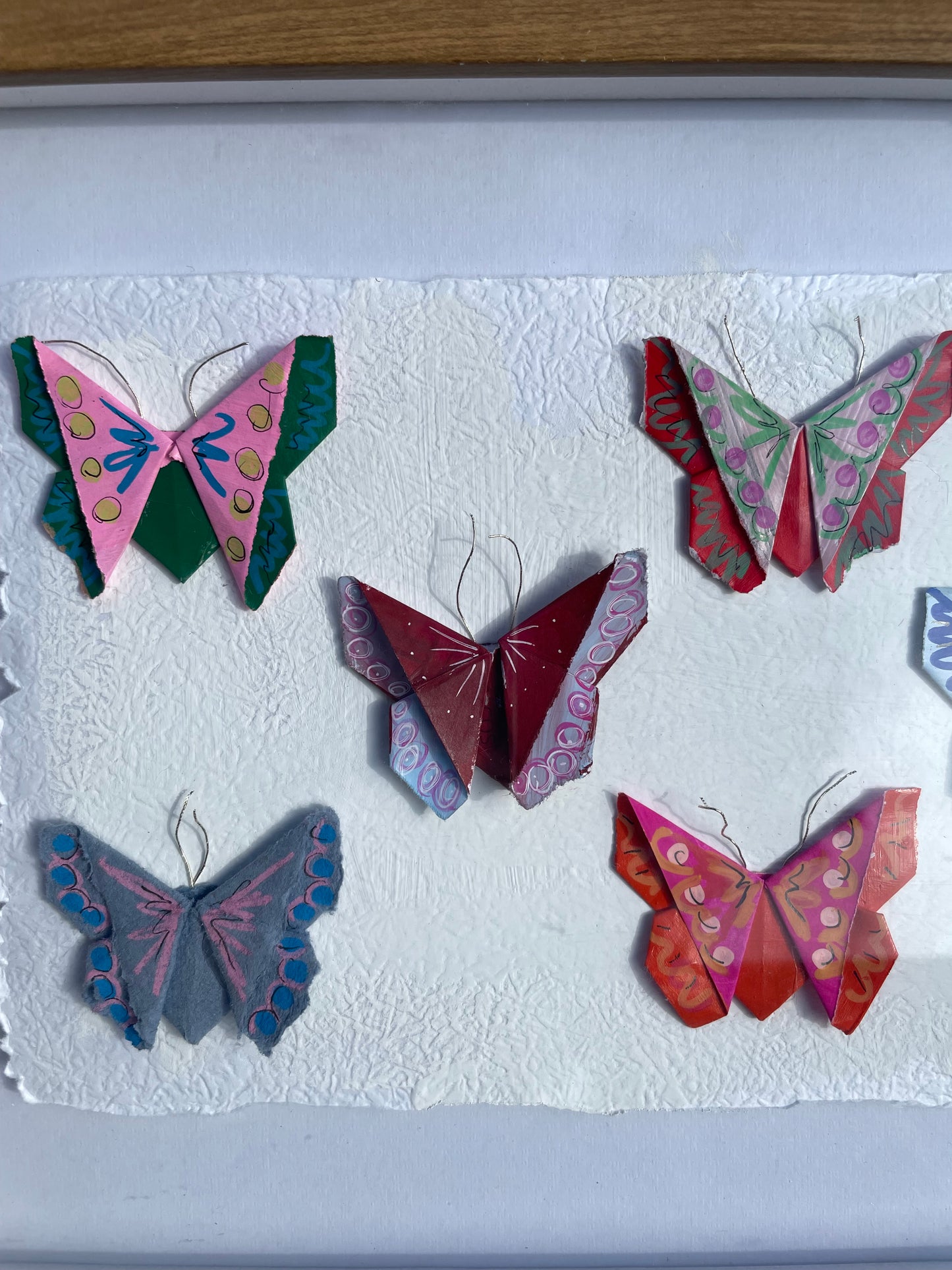 Painted Origami Butterflies | 12”x28”