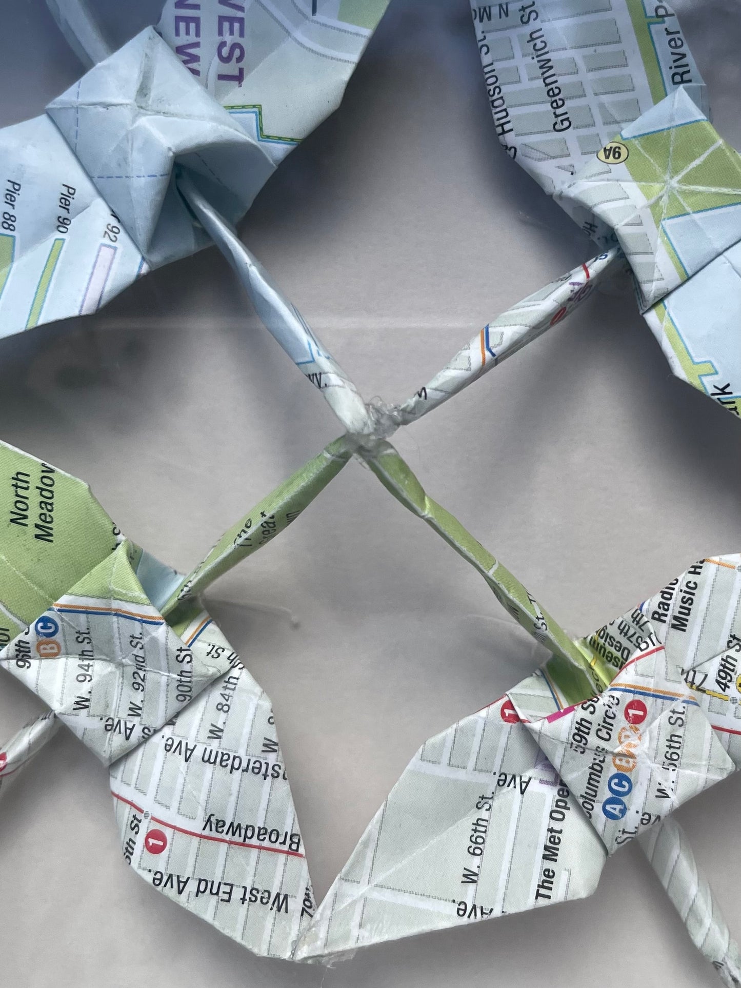 Origami Cranes | Map of New York City | 5”X5”
