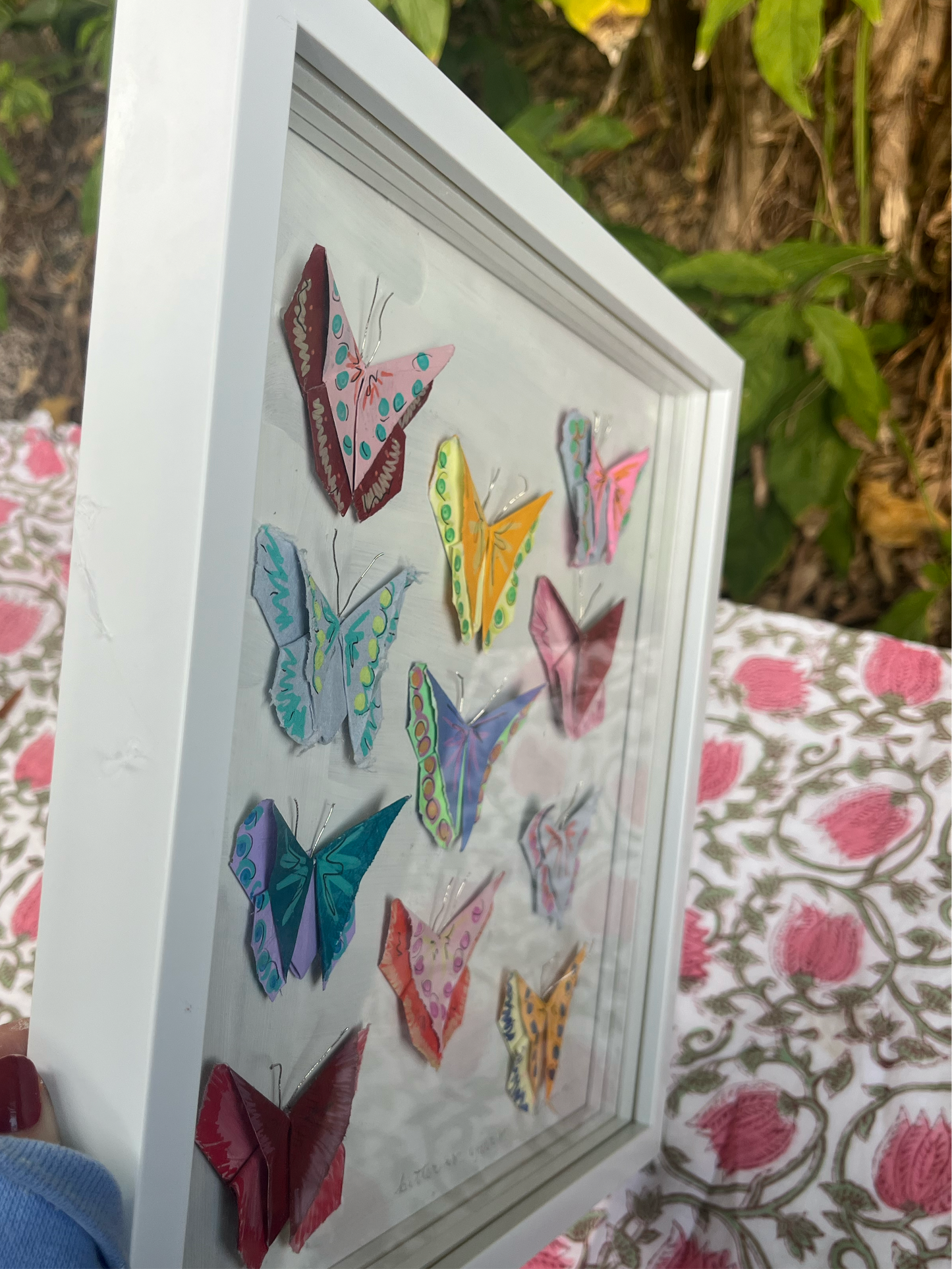 Painted Origami Butterfly | Framed Wall Art