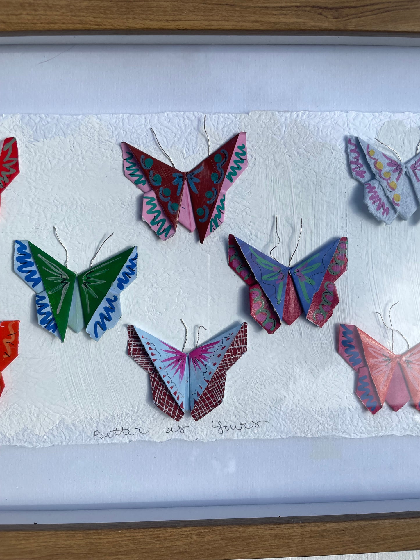 Painted Origami Butterflies | 12”x28”