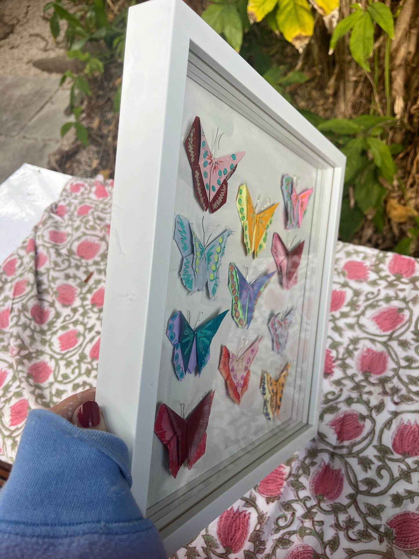 Painted Origami Butterfly | Framed Wall Art
