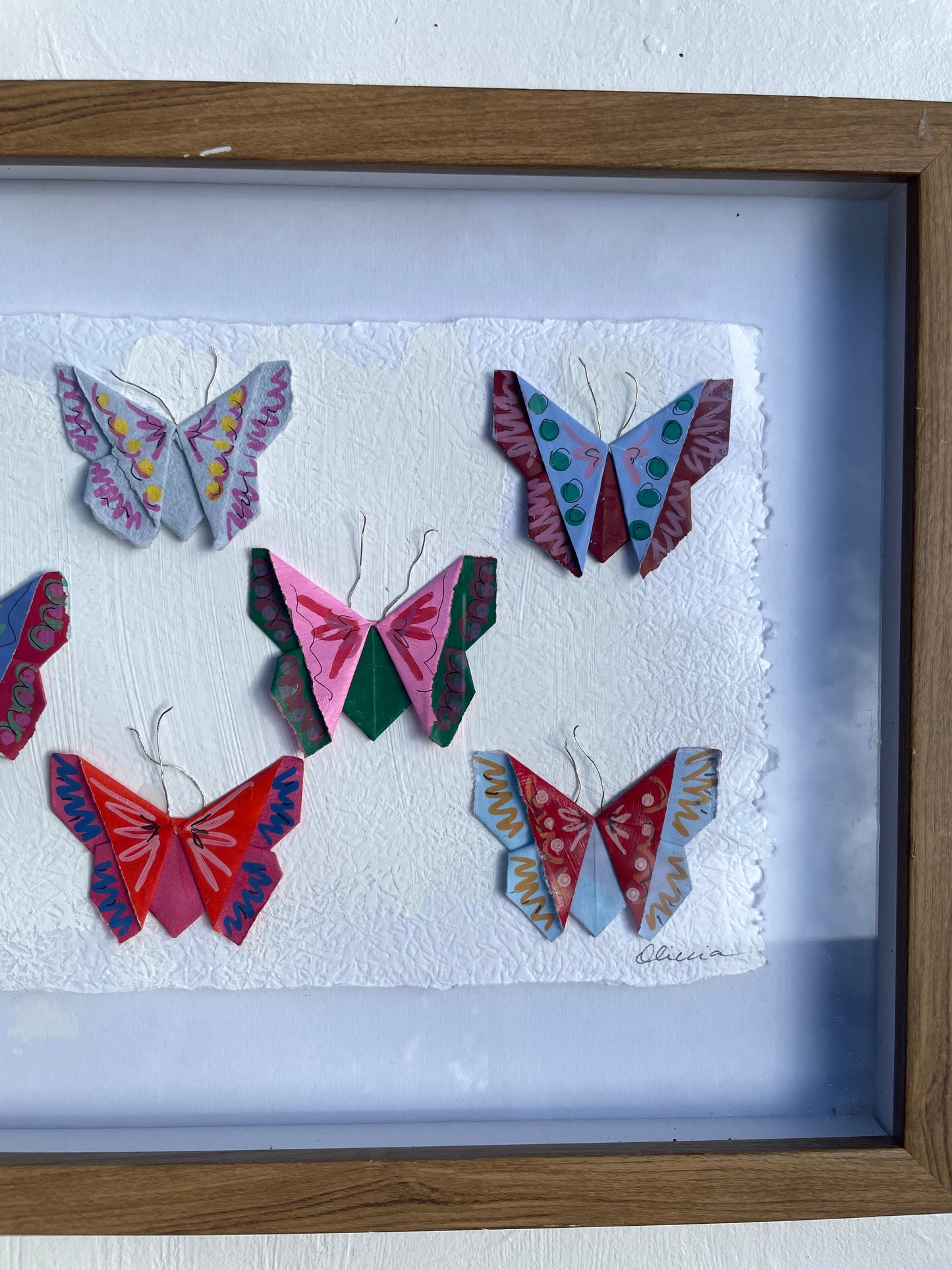 Painted Origami Butterflies | 12”x28”
