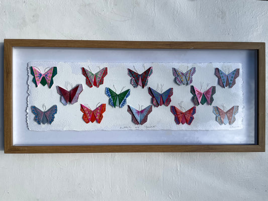 Painted Origami Butterflies | 12”x28”