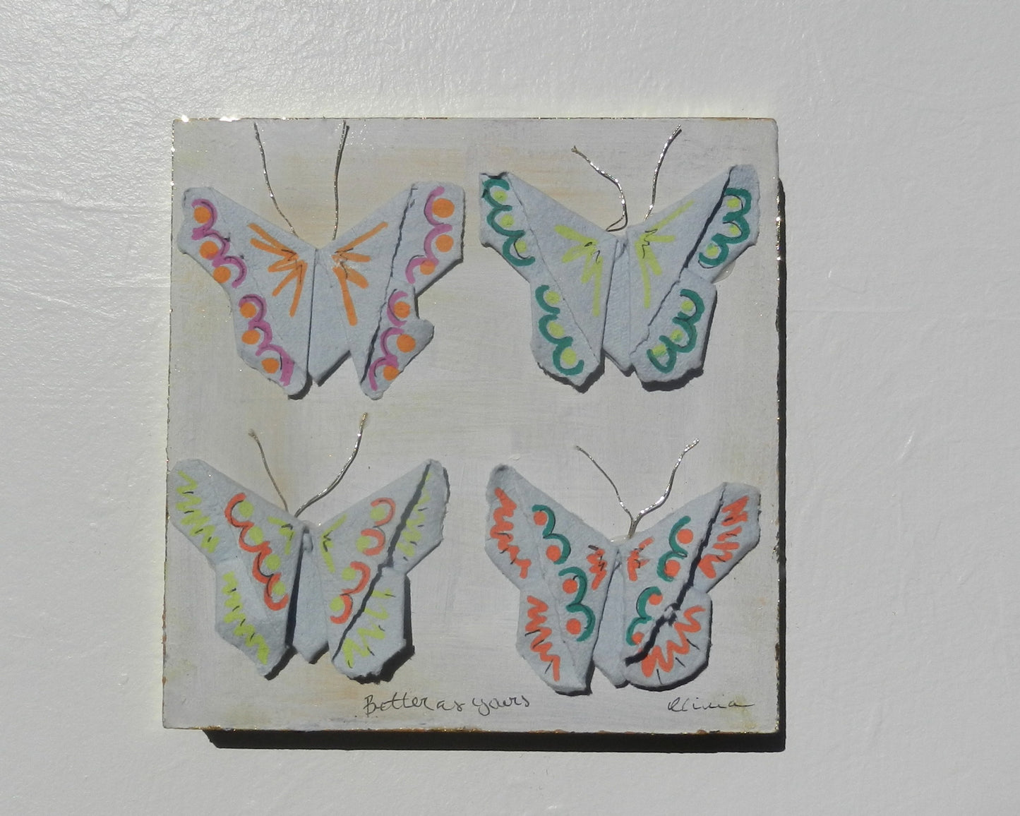 Painted Butterfly Art |  6x6”