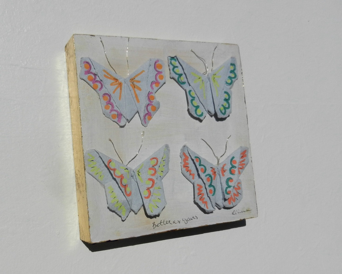 Painted Butterfly Art |  6x6”