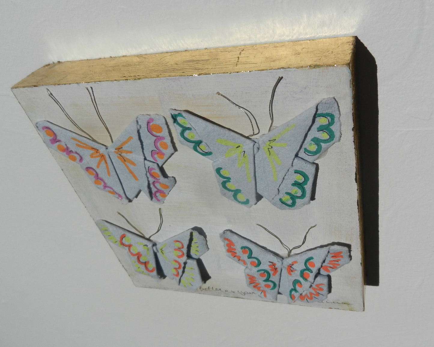 Painted Butterfly Art |  6x6”