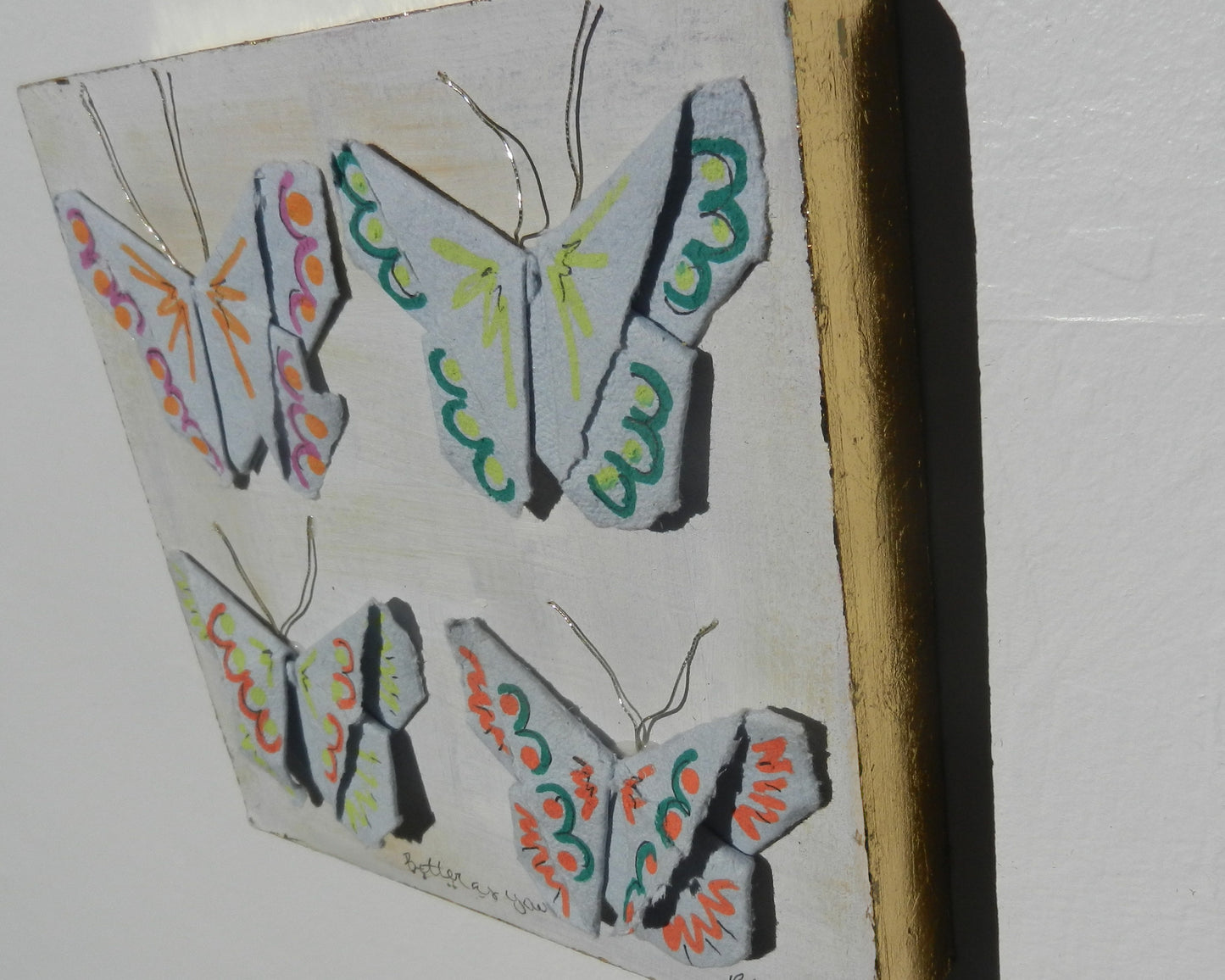 Painted Butterfly Art |  6x6”